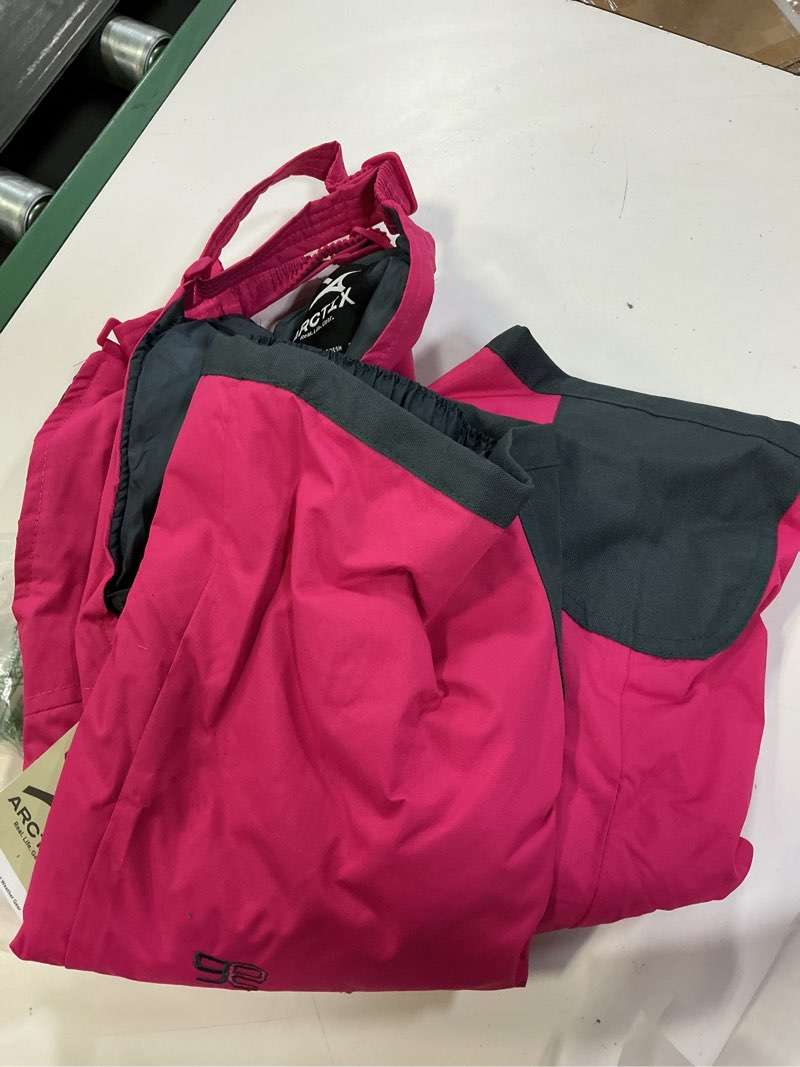 Condition photo showing Good Condition for Arctix Kids Insulated Snow Bib Overalls Medium Fuchsia (SIZE M )