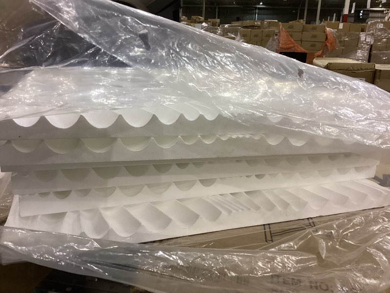 Condition photo showing As Is for À LA Maison Ceilings WD-SWP-PW-6 Wind Seamless 3D Wall Panels, White, 24 Sq Ft