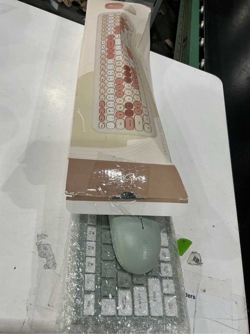 Condition photo showing Good Condition for wireless keyboard and mouse combo, full-sized wireless keyboard and adjustable dpi mouse, 2.4ghz usb receiver, silent keyboard and mouse for pc, windows, mac, desktop, laptop (avocado green)