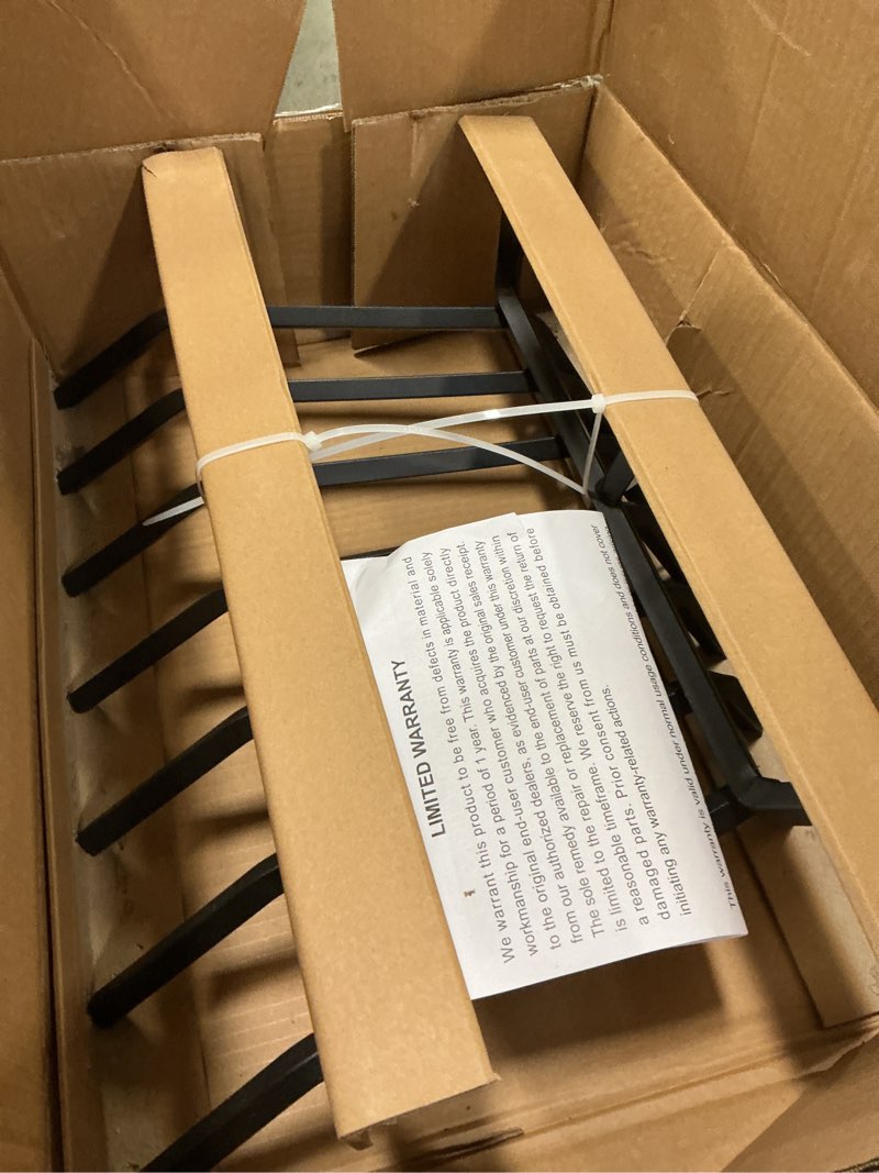 Condition photo showing New/Like New for Mr IRONSTONE Fireplace Grate 21 inch Solid Steel Heavy Duty Fireplace Log Grates 3/4" Bar Grates Outdoor/Indoor Wrought Iron Burning Rack Holder