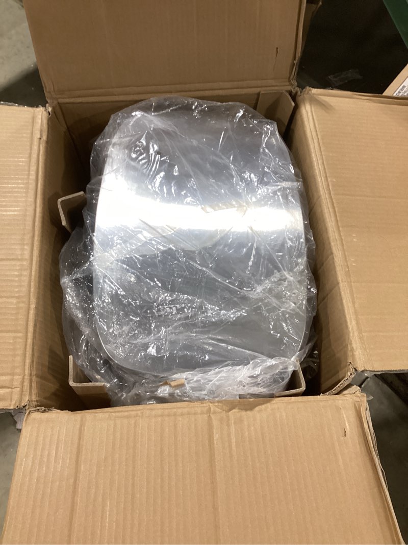 Condition photo showing As Is for PayLessHere 13 Gallon (50L) in Home Recycling Bin Kitchen Stainless Steel Recycling Bin with Lid Removable Inner Bucket Foot Pedal Soft Close for Office Home Kitchen Garbage Can Trash Bin Stainless Steel 13 G