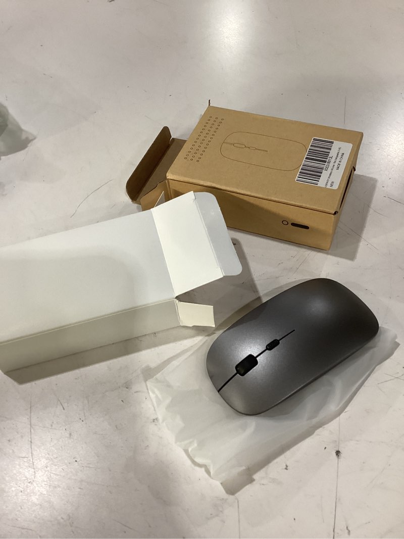 Condition photo showing New/Like New for slim silent wireless mouse, rechargeable ultra-thin ergonomic design, 2.4g portable computer mouse for office, home, notebook, macbook, windows jiggler, black 1