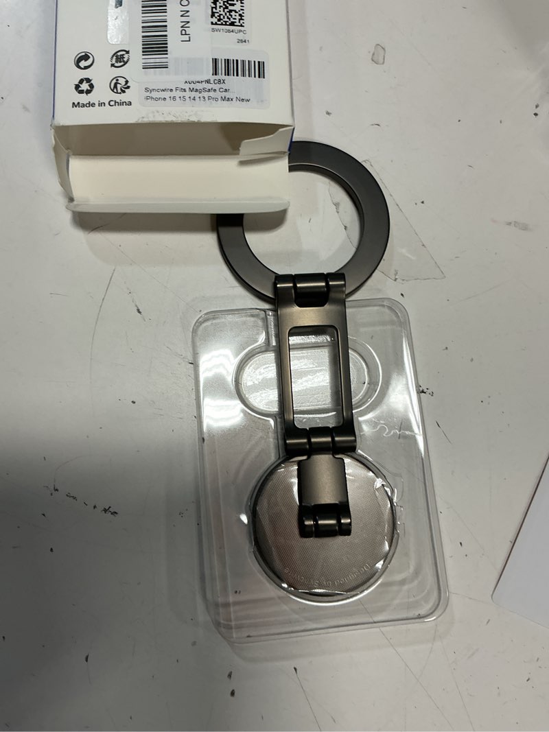 Condition photo showing Good Condition for syncwire fits magsafe car mount for car dash&tesla screen[all-metal] magnetic phone holder, [flexible three-axis]360° rotation car mount strong magnets car phone holder for iphone 17 16 15 14 pro max titanium black