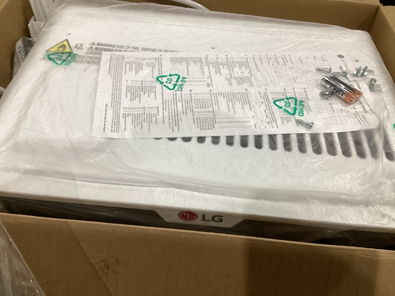 Condition photo showing Good Condition for lg 5000 btu window air conditioner with remote, easy mechanical control ultra-quiet compact-size cools 150 sq.ft. for small room, washable filter ac unit easy installation white lw5025r 5000 btu remote white