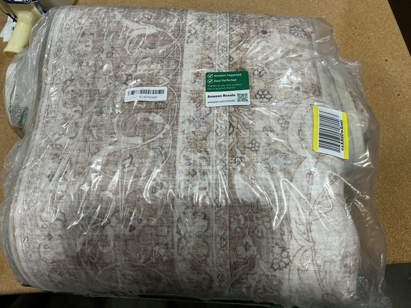 Condition photo showing New/Like New for zesthome 9x12 area rugs,stain resistant washable rug,ultra-thin rugs for living room,bedroom,non-slip backing home decor large area rug (orange,9'x12')