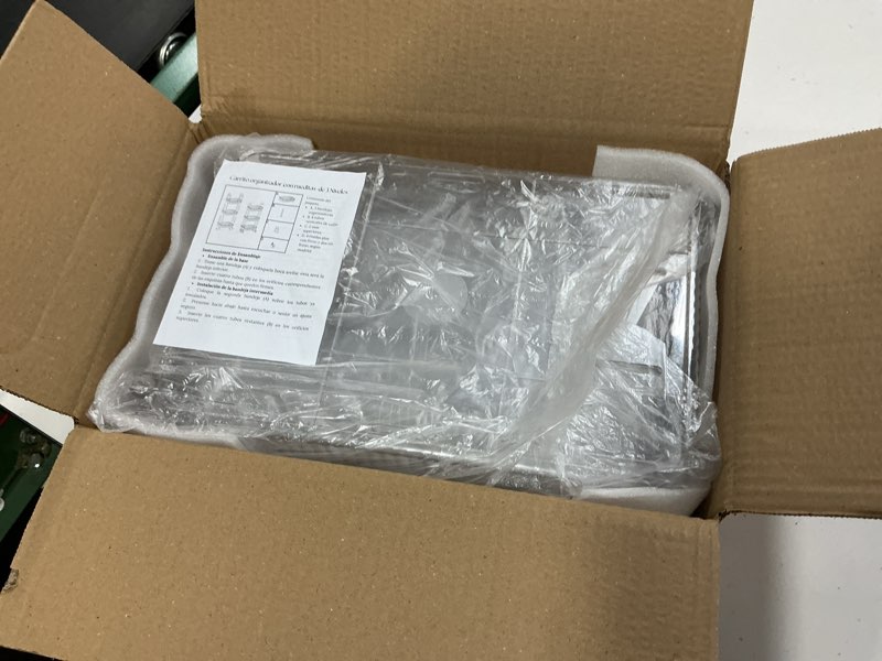 Condition photo showing Good Condition for reflying cat food can organizer, can organizer for pantry, transparent cat food storage container holds 36 (3.5oz) cans, canned food organizer and storage for countertop kitchen cabinet (2 layers)