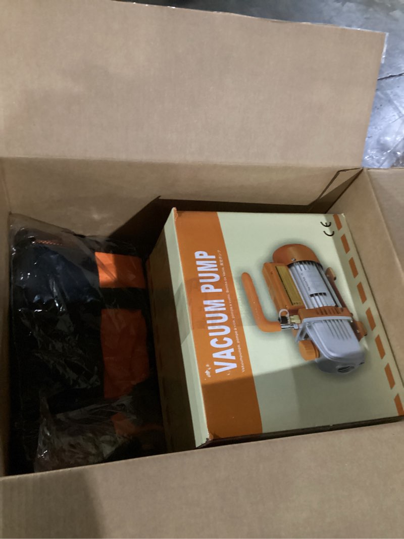 bacoeng 3.6cfm ac vacuum pump and gauge set - home mini split vacuum pump kit for r410a refrigerants