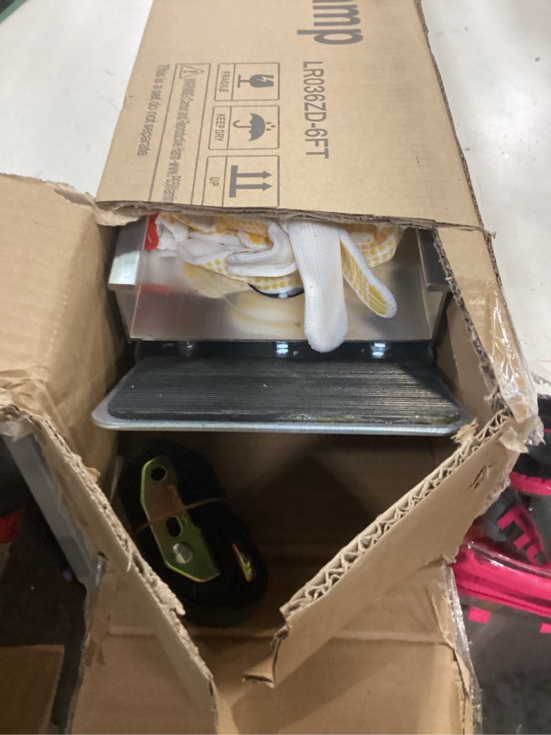 Condition photo showing Good Condition for Bike Ramp 1PC Truck Ramp 440LBS 77x7 ATV Loading Ramp for Pickup Trucks Lawn Mower Motorcycle Shed Trailer Car Ramps for Tailgat Cart Dirt Bike Motorcycle Accessorie Alumnium Portable Ramps with Strap Black/6.5FT/440LBS/1PC/Foldable