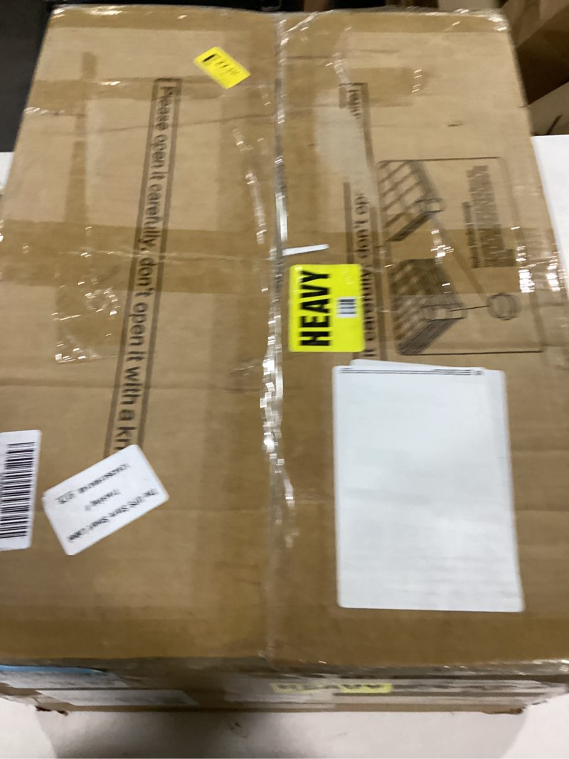 Condition photo showing New/Like New for ulif e13c heavy duty closet organizer system?freestanding clothing racks for hanging clothes?adjustable garment rack 63" w x 16" d x 77" h hold 960 lbs?white clothing rack with grey dustproof cover white rack with grey cover e13c