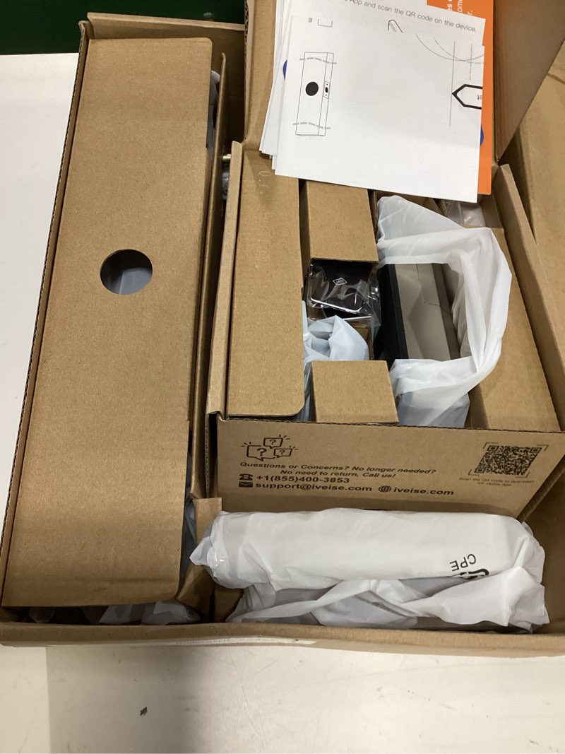 Condition photo showing Good Condition for veise ve017g-h wi-fi smart fingerprint front door lock set, remote app control, keyless entry deadbolt with handle, backlit keypad, ip55 weatherproof, auto lock, easy to install, satin nickel