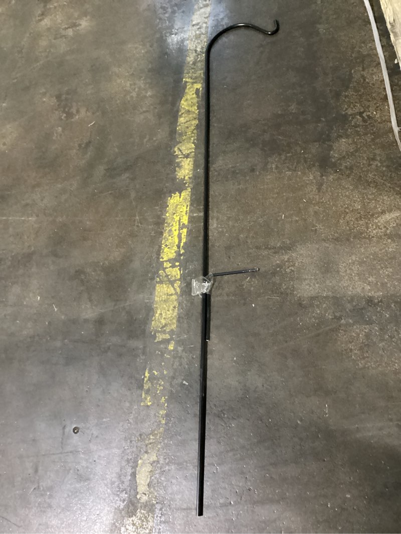 Condition photo showing Good Condition for (possibly missing parts)style selections 90-in black powder coated metal shepherd's hook