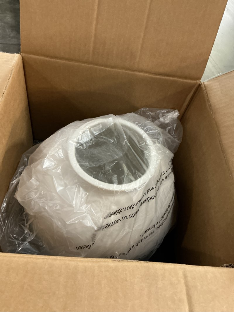 Condition photo showing Good Condition for ceramic rustic vase, 10.8 inch farmhouse minimalist tall flower vase for table, living room, home decor, bathroom, holiday, wedding, set of 1, sandstone white sandstone white 10.8 inch
