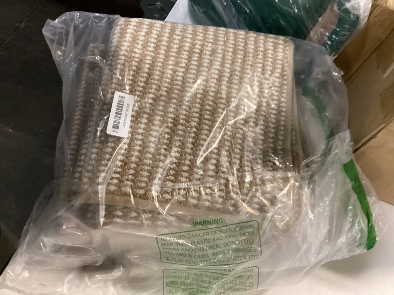 Condition photo showing Good Condition for artoid mode camel and beige machine washable non slip kitchen rugs and mats set of 2, absorbent and stain resistant kitchen mats for sink hallway and laundry - 24x36 and 24x60 inch