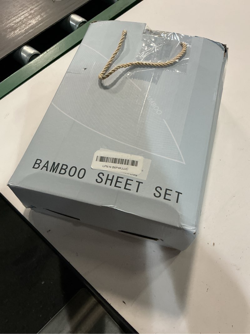 Condition photo showing Good Condition for LBRO2M Cooling Bed Sheet 100% Viscose Derived from Bamboo Sheet Set King Size 4 Piece,Fit Up to 16" Deep Mattress, 1800 TC Sheet Super Soft Silky Smooth,Breathable Cool Bedding (King Gray) Gray King