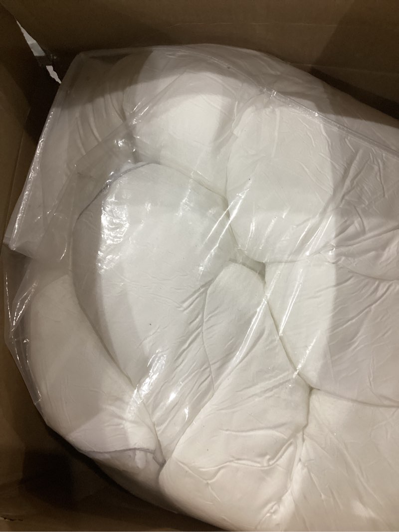 Condition photo showing Good Condition for Decroom 3 Inch Memory Foam Mattress Topper King for Back Pain Relief, Filled with Breathable Memory Foam Pillow Topper Soft Fluffy Supportive Bed Mattress Pad, 80x78x3 in King White