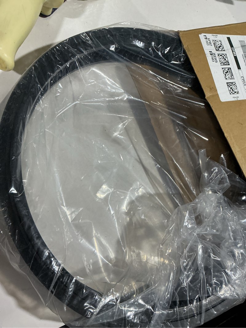 Condition photo showing Good Condition for 14" x 2" air filter element high flow washable reusable round cotton fiber air filter (black color)