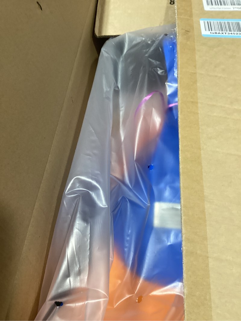 Condition photo showing As Is for wiggle car - ride on toy for ages 3 and up - toddler ride on toys with no batteries, gears, or pedals just twist, wiggle, and go by lil’ rider ( blue and orange)