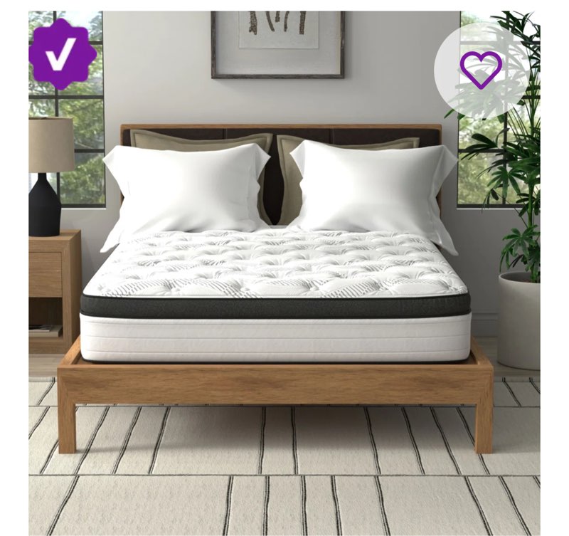 Wayfair Sleep™ 12" QUEEN Medium Pillow Top Hybrid Mattress