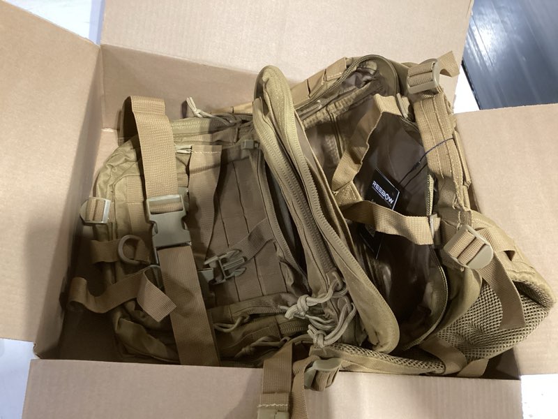 Condition photo showing Good Condition for Military Tactical Assault Pack Backpack Army Molle Bug Out Bag Backpacks Small Rucksack for Outdoor Hiking Camping Trekking Hunting Brown Tan 34l