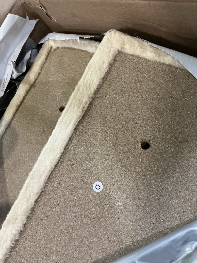 Condition photo showing As Is for petepela cat tree for indoor cats, 34.6\" small cat tower with scratching posts, 2 condos, scratching ramp & dangling toys, cat play house for kittens and small cats 61 inches grey