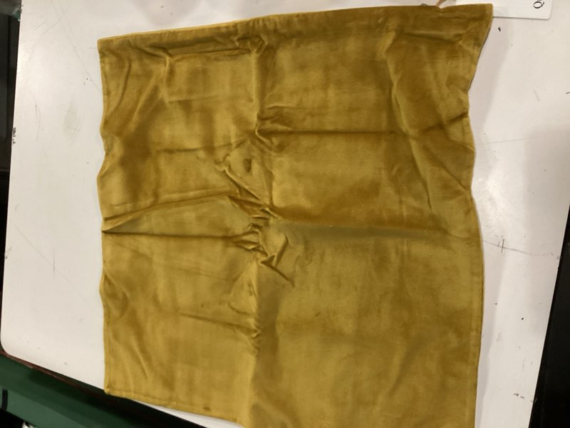 Condition photo showing As Is for classic cotton velvet pillow cover 