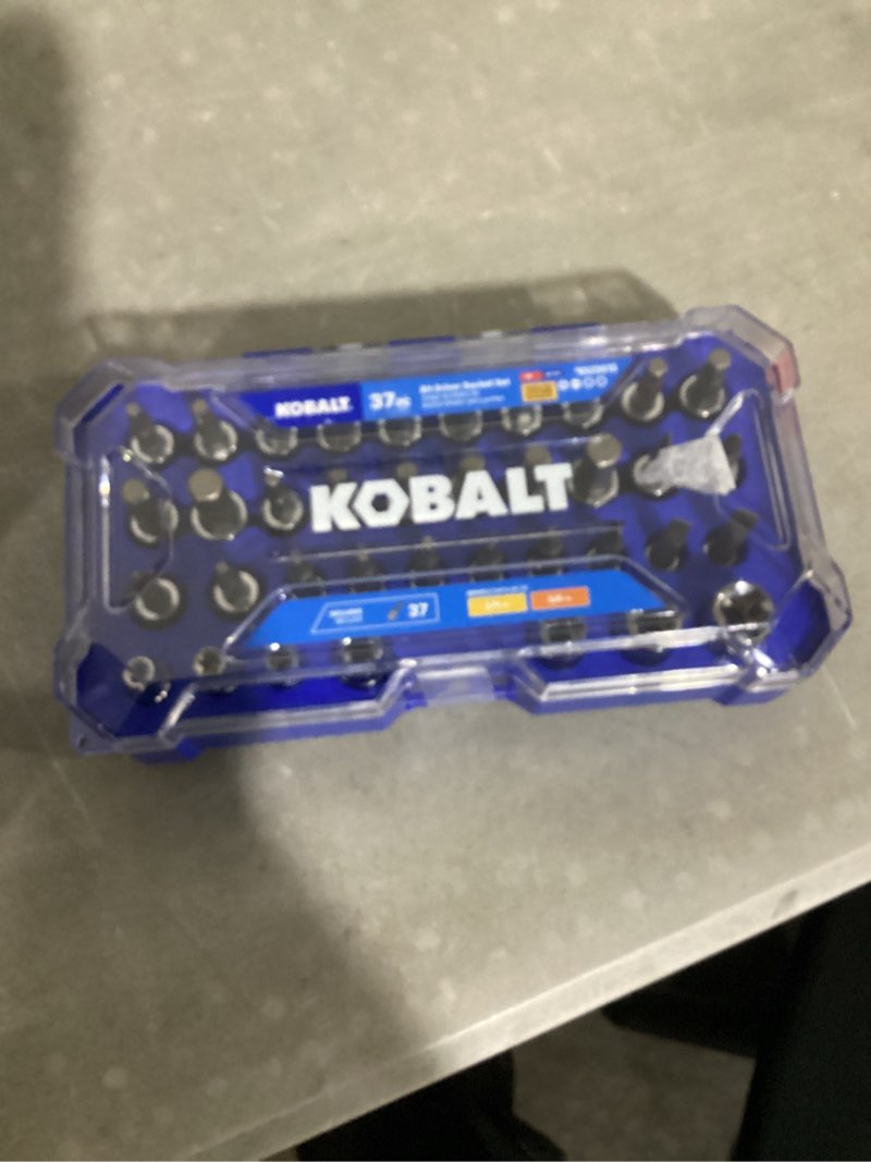 Condition photo showing Good Condition for kobalt 37 -piece 1/4-in 3/8-in drive set flathead/hex/phillips/torx bit driver socket set