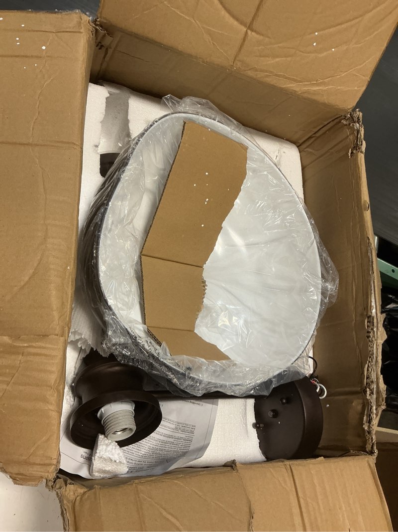 Condition photo showing New/Like New for bestshared 14 inch dome dusk to dawn sensor outdoor barn lights farmhouse outdoor wall sconce industrial porch wall lights exterior lighting fixture for front door, entryway (orb+white, 14"-1pack) 14"-1pack orb+white(dusk to dawn)