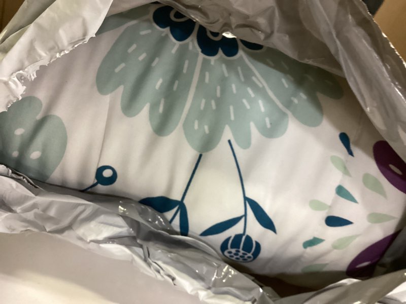 Condition photo showing Good Condition for Amazon Basics 5 Piece Soft Microfiber Kid's Bed-in-a-Bag Bedding Set, Twin, Bluish Flowers, Floral Bluish Flower Twin