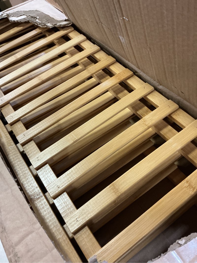 Condition photo showing Good Condition for choclaif free standing shoe racks for closet, shoe shelf bamboo shoe rack for bedroom, entryway hallway closet living room organizer?4 tier? 4 tier natural