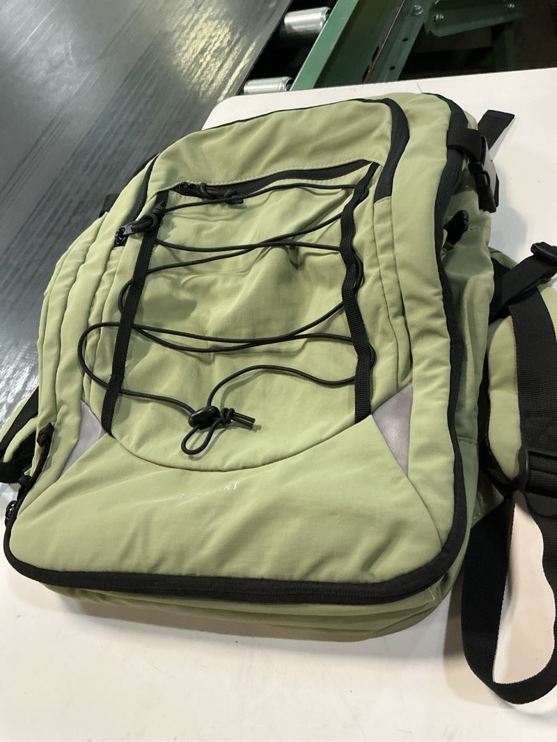 Condition photo showing Good Condition for bagsmart carry on backpack, 17.3 inch large travel backpack carry on flight approved, personal item backpack travel bag with shoe bag, 27l water resistant casual daypack, green