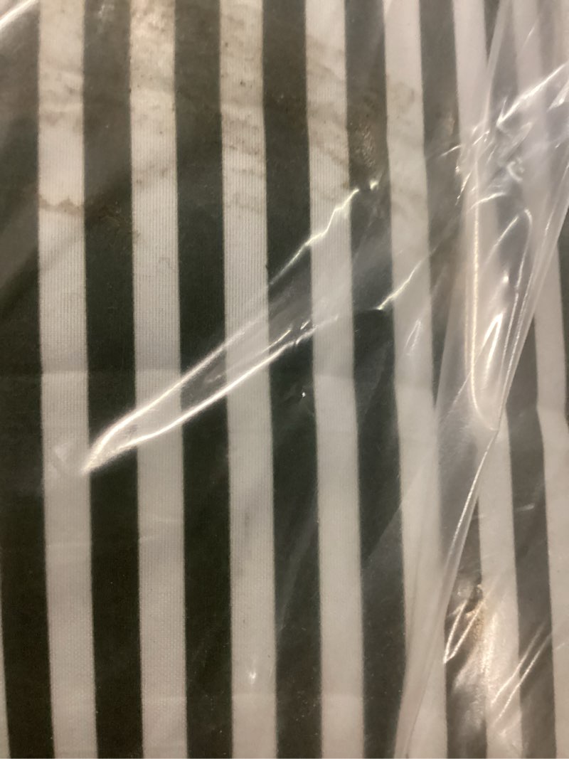 Condition photo showing Good Condition for wake in cloud - striped comforter set, ticking stripe vertical pinstripe neutral farmhouse pattern printed, soft lightweight bedding, 3 pieces, olive green white, queen size queen olive green white