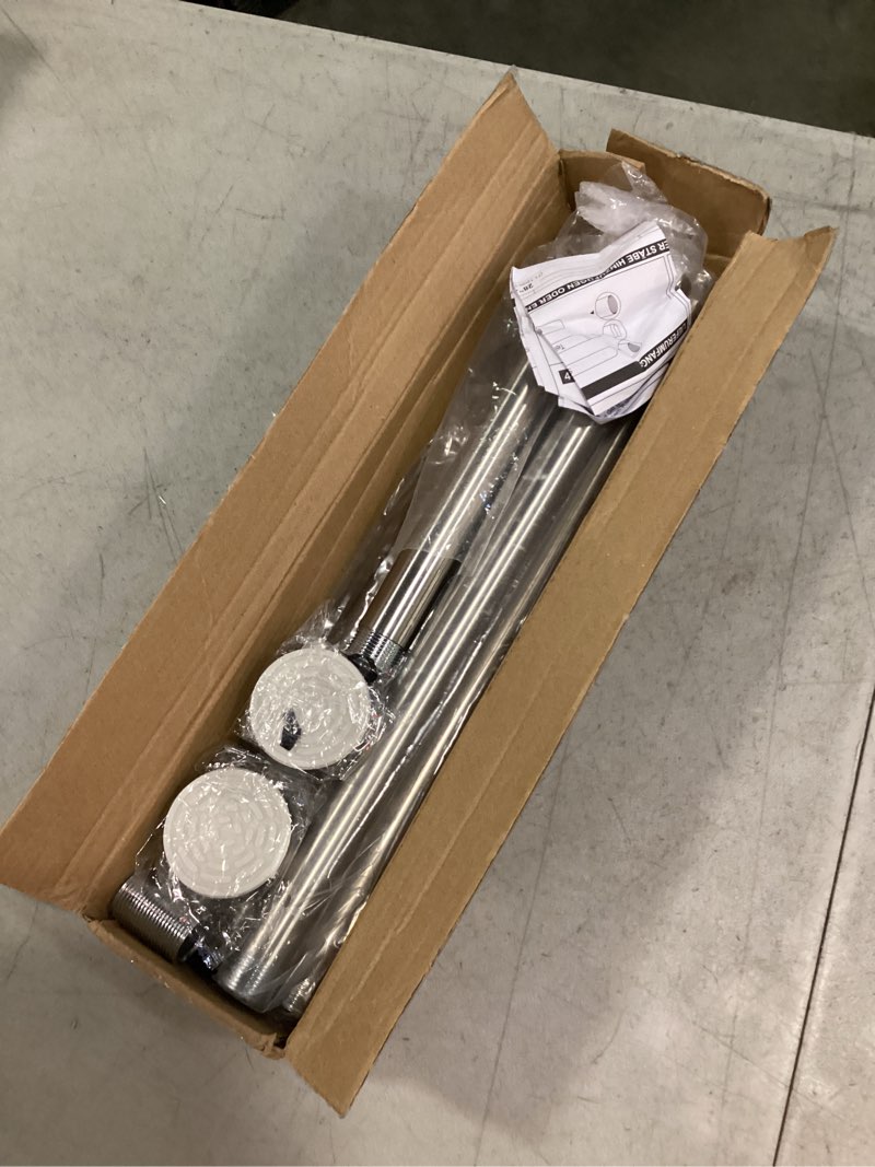 Condition photo showing New/Like New for mcrbeay shower curtain rod, 1" diameter heavy duty tension shower rod