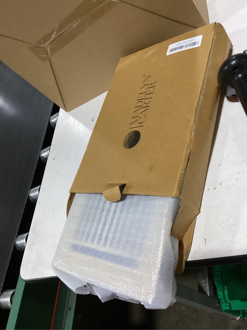 Condition photo showing New/Like New for madelyn carter 6 x 10 cast aluminum linear bar vent cover with damper - brushed brass (overall: 7.25 x 11.5) | floor register - wall register 6 x 10 (overall: 7.25 x 11.5) brass