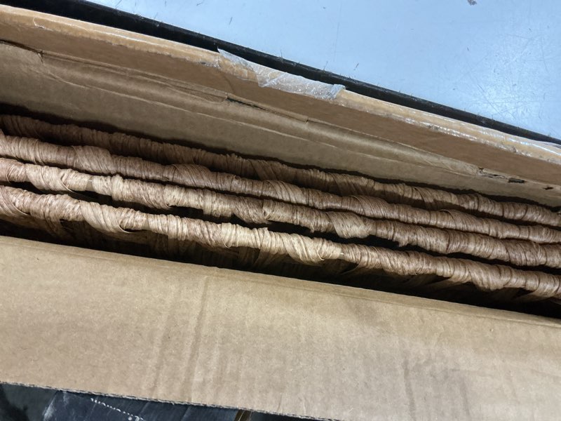 Condition photo showing New/Like New for Wicker Storage Basket with Lid, 42.3 Gallon (160L) Large Blanket Basket with Lid, Woven Storage Bin with Handles, Removable Liner, Metal Frame, Foldable, for Bedroom, Laundry Room, Natural 160L:17.7 x 29.9 x 18.1 Inches Natural