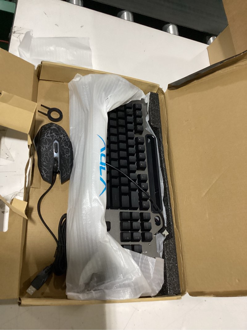 Condition photo showing New/Like New for aula keyboard, t102 104 keys gaming keyboard and mouse combo with rgb backlit number pad, all-metal panel waterproof light up pc keyboard,usb wired computer keyboards gaming for win xp/7/8/10 pc gamer