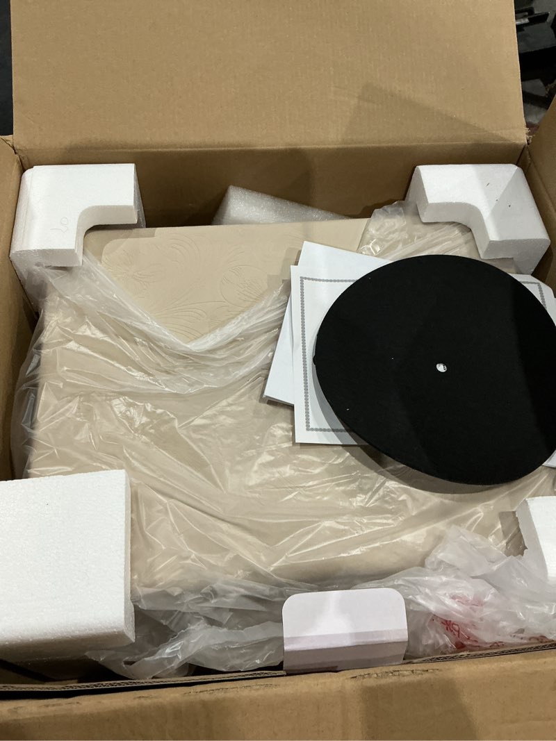 Condition photo showing Good Condition for arkrocket coryphaeus vinyl record player 3-speed bluetooth input and output built-in speakers with magnetic cartridge auto off (flora engraved)