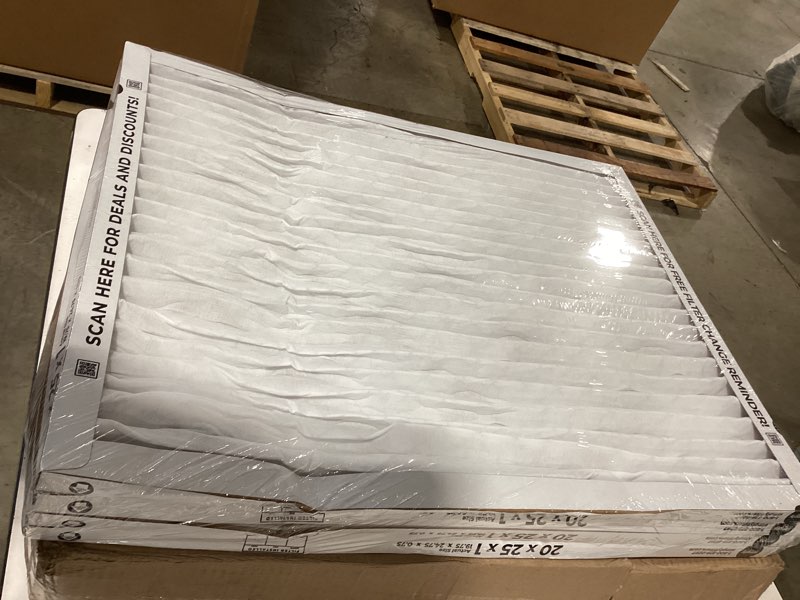 Condition photo showing Good Condition for simply 20x25x1 air filter, merv 11, for home ac furnace & hvac. dust, pet, & allergy control