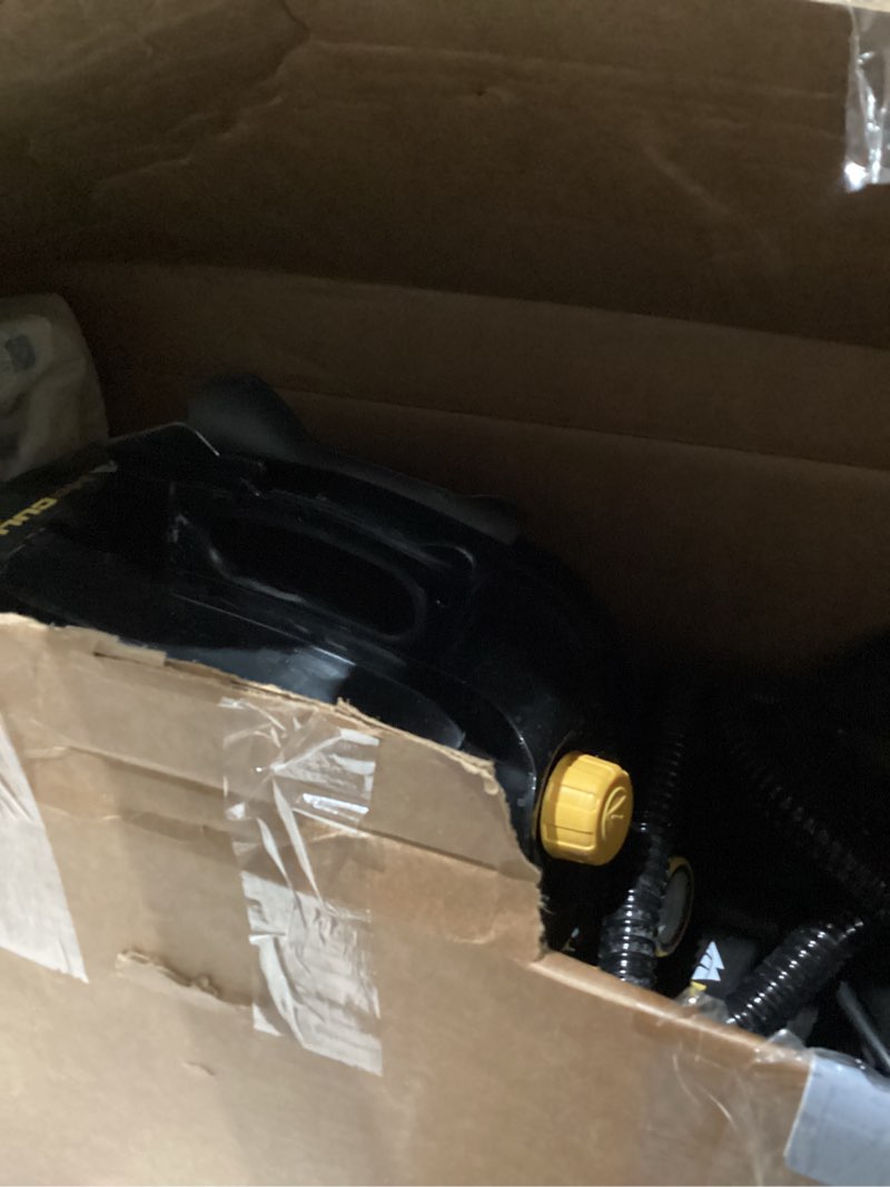 Condition photo showing As Is for McCulloch MC1385 Deluxe Canister Steam Cleaner, 2-Hour Runtime, Chemical-Free, 23 Accessories: Mop Head, Brushes & More - Built for Home, Tile, Carpet, Furniture, & Personal Car Detailing