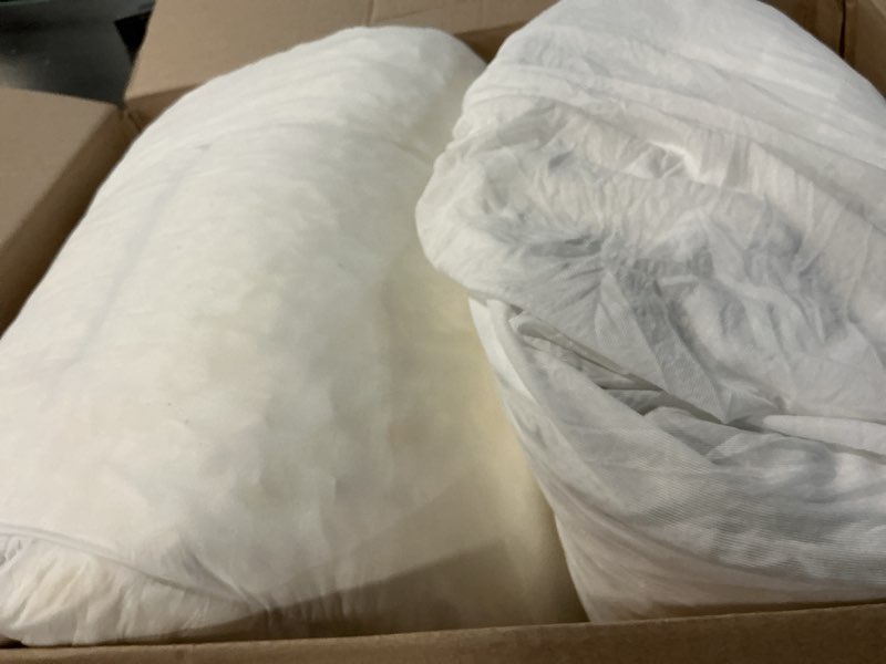 Condition photo showing Good Condition for DOWNCOOL 3 Inch King Mattress Topper – Cooling Memory Foam Mattress Topper for Back Pain Relief, Breathable Bamboo Viscose Air Layer, 1600 GSM Fill, Deep Pocket Fits 8–21 Inch White King