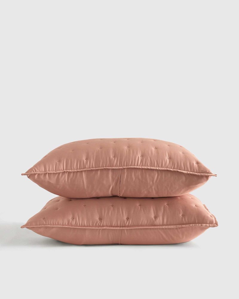 Bamboo Dream Quilted Sham Set, King/Cal King, Clay