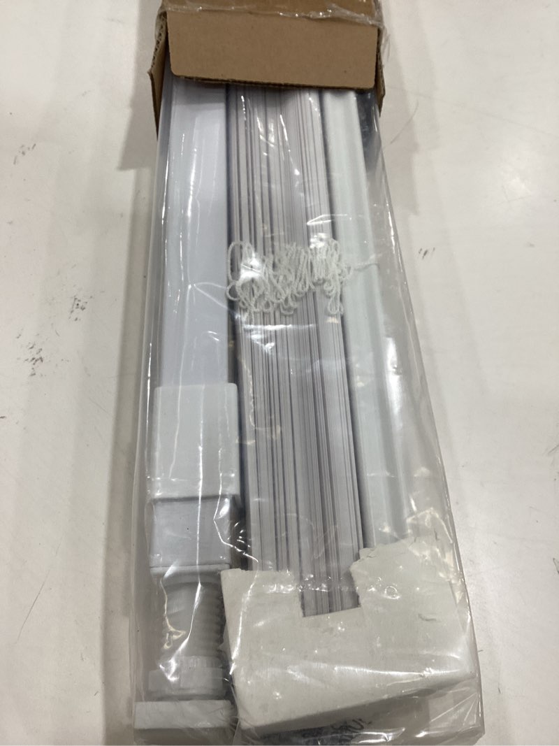 Condition photo showing Good Condition for lazblinds no tools no drill 1" vinyl mini blinds, cordless blinds for windows, light filtering horizontal window blinds & shades, 30" w x 64" h, white cordless-white 30" w x 64" h