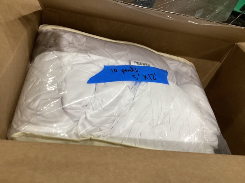 Condition photo showing As Is for 10 Panels 5x12ft White Backdrop Curtains for Wedding Parties, Wrinkle Free Polyester 12 ft Long Photo Backdrop Drapes Back Drop Cloth for Birthday Baby Shower Ceremony Photography Background 5ft(W)x12ft(H)_10 Panels White