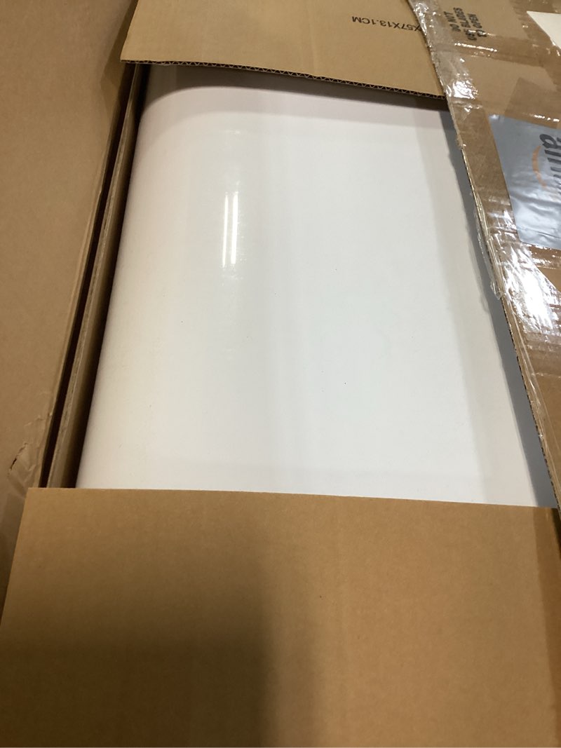 Condition photo showing As Is for Putros Cylinder Pedestal Stands 3Pcs White Round Cylinder Pedestal Display Plinth Pillars for Wedding Party Decor 35.4''(L),29.5''(M),23.6''(S)