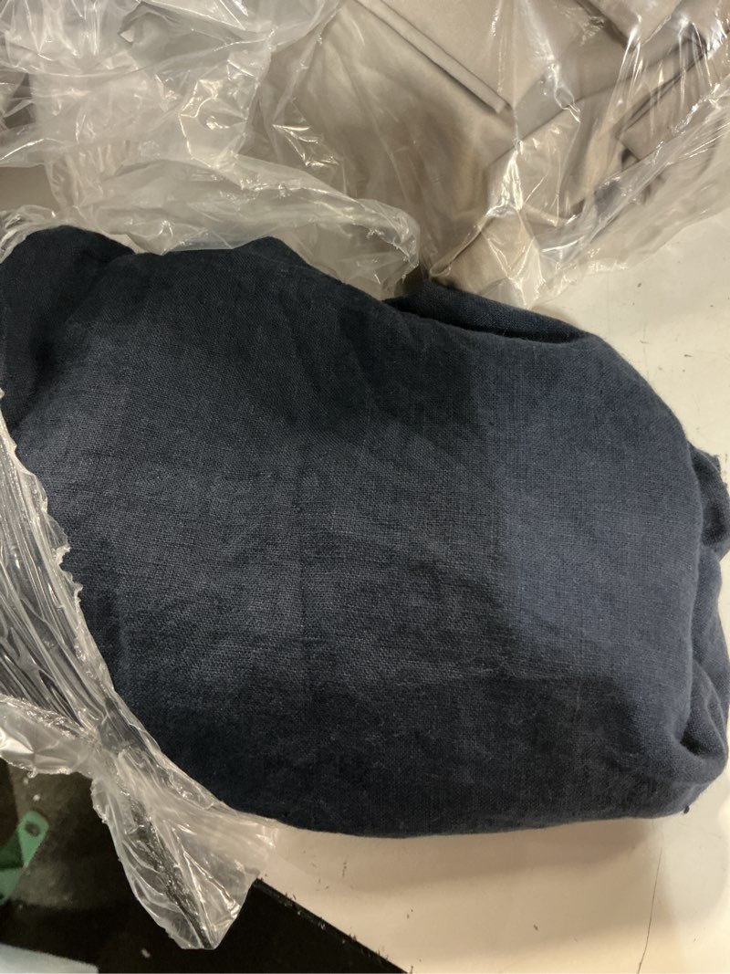 Condition photo showing Good Condition for european linen euro sham, euro, navy
