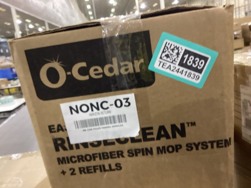 Condition photo showing New/Like New for O-Cedar RinseClean Spin Mop & Bucket System + 2 Extra Mop Heads| Clean with Clean Water | Removes 99% of Bacteria Rinseclean Spin Mop & Bucket + 2 Extra Refills Cleaning System