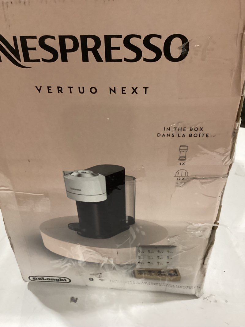 Condition photo showing New/Like New for Nespresso Vertuo Next Coffee and Espresso Maker by De'Longhi, White Machine Only White