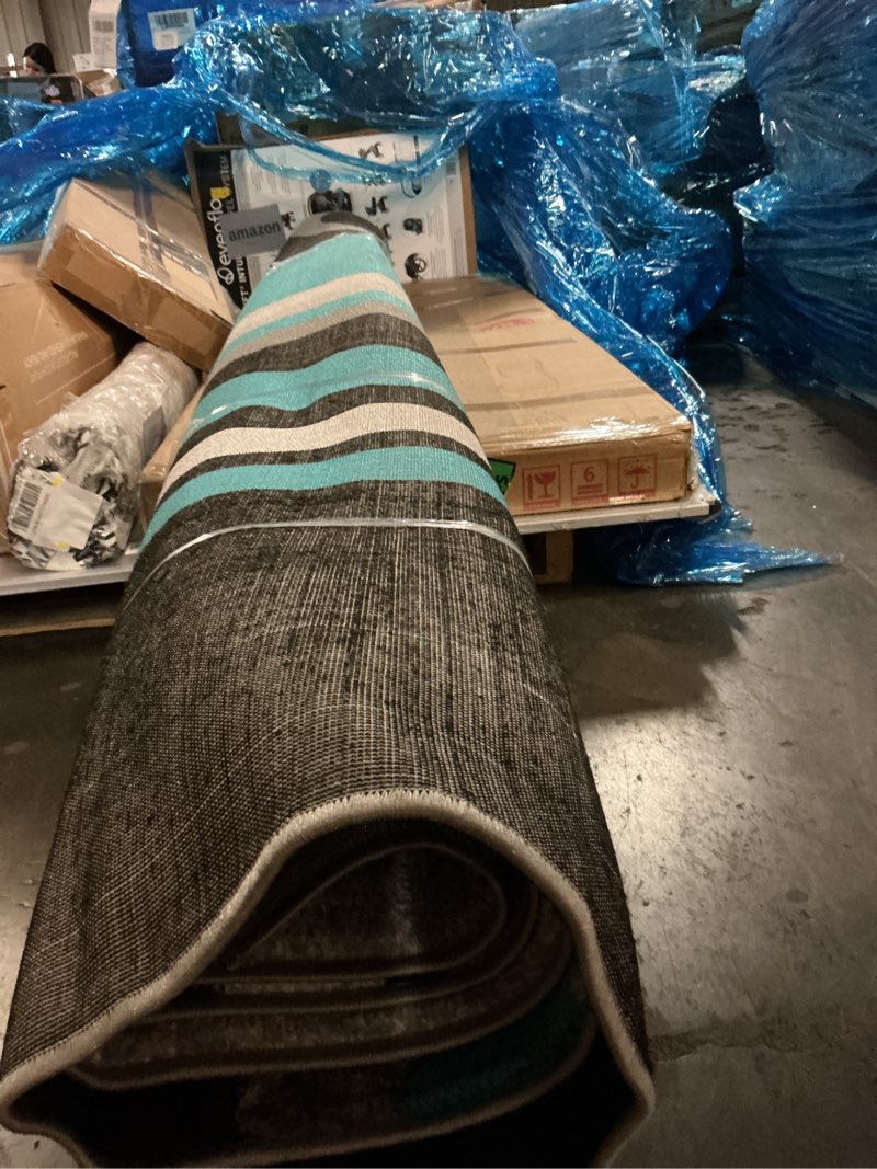 Condition photo showing As Is for GLORY RUGS Area Rug Modern Soft Hand Carved Contemporary Floor Carpet with Premium Fluffy Texture for Indoor Living Dining Room and Bedroom Area (Turquoise, 8'x10') 8' x 10' (Rectangular) Turquoise