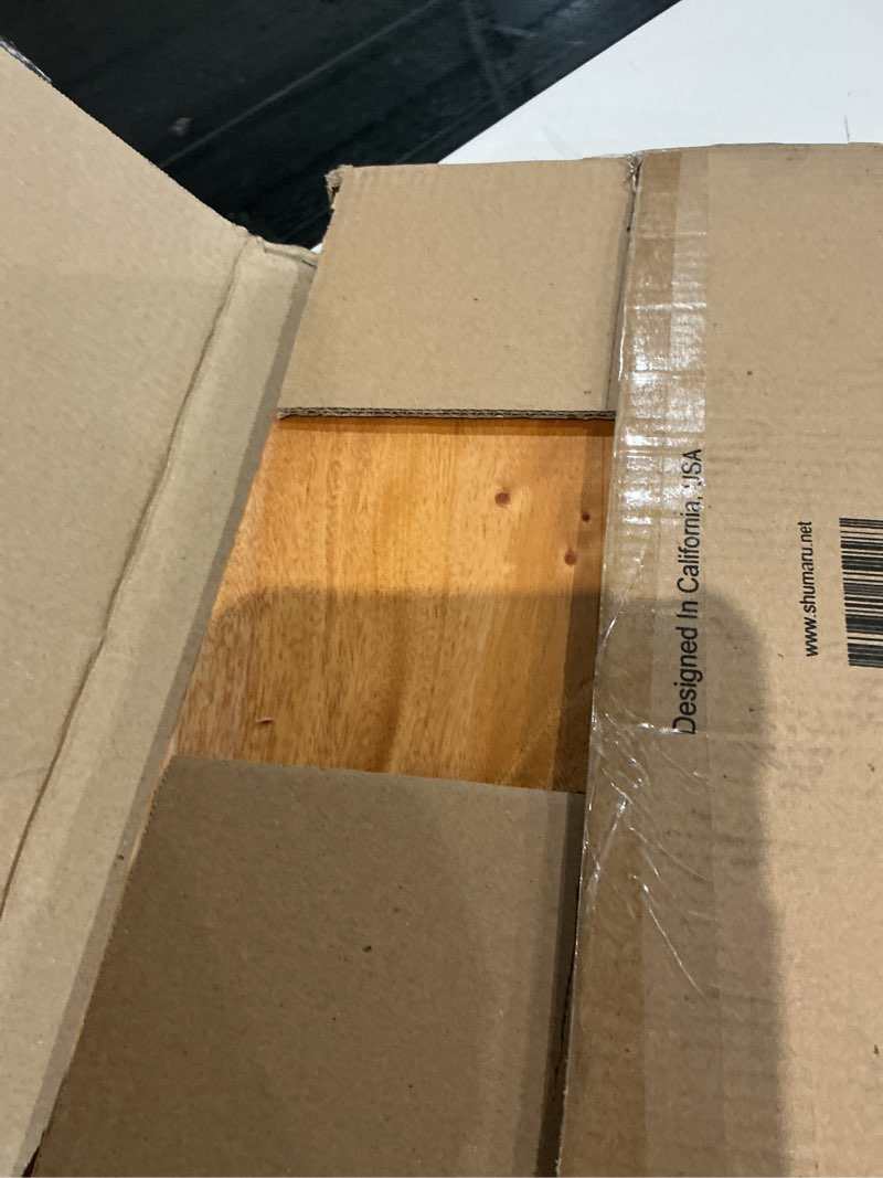 Condition photo showing Good Condition for shumaru mahogany edge-grain cutting board 19×12×1.6? – handmade in bali with black sono wood inlays, knife-friendly, non-slip feet & ergonomic handles – luxury gift for chefs & food lovers