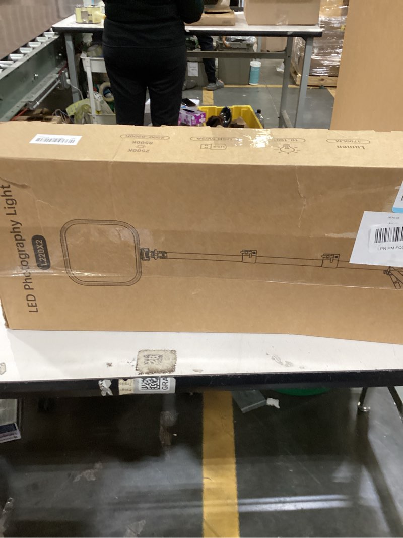 Condition photo showing New/Like New for 2Pack LED Video Light Kit, Hagibis 15W Photography Lighting Kit, 78" Dimmable Studio Lights with Tripod, 2500-8500K Stream Light for Video Recording, Game Streaming, Photography, Tiktok, YouTube