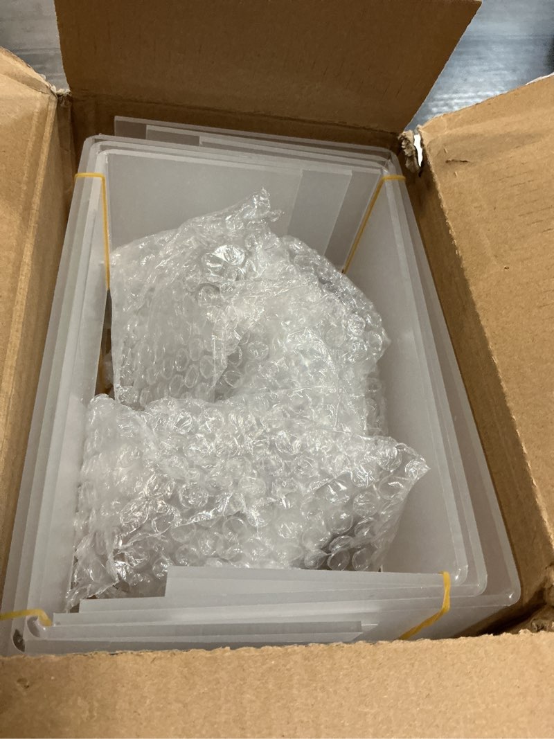 Condition photo showing Good Condition for aheroi display risers, 16 pcs 4 set(7”l~8”l~9”l) acrylic riser display shelf, clear risers display stands, rectangular acrylic risers for decor display, cupcake candy shoe showcase stands 16pcs-clear